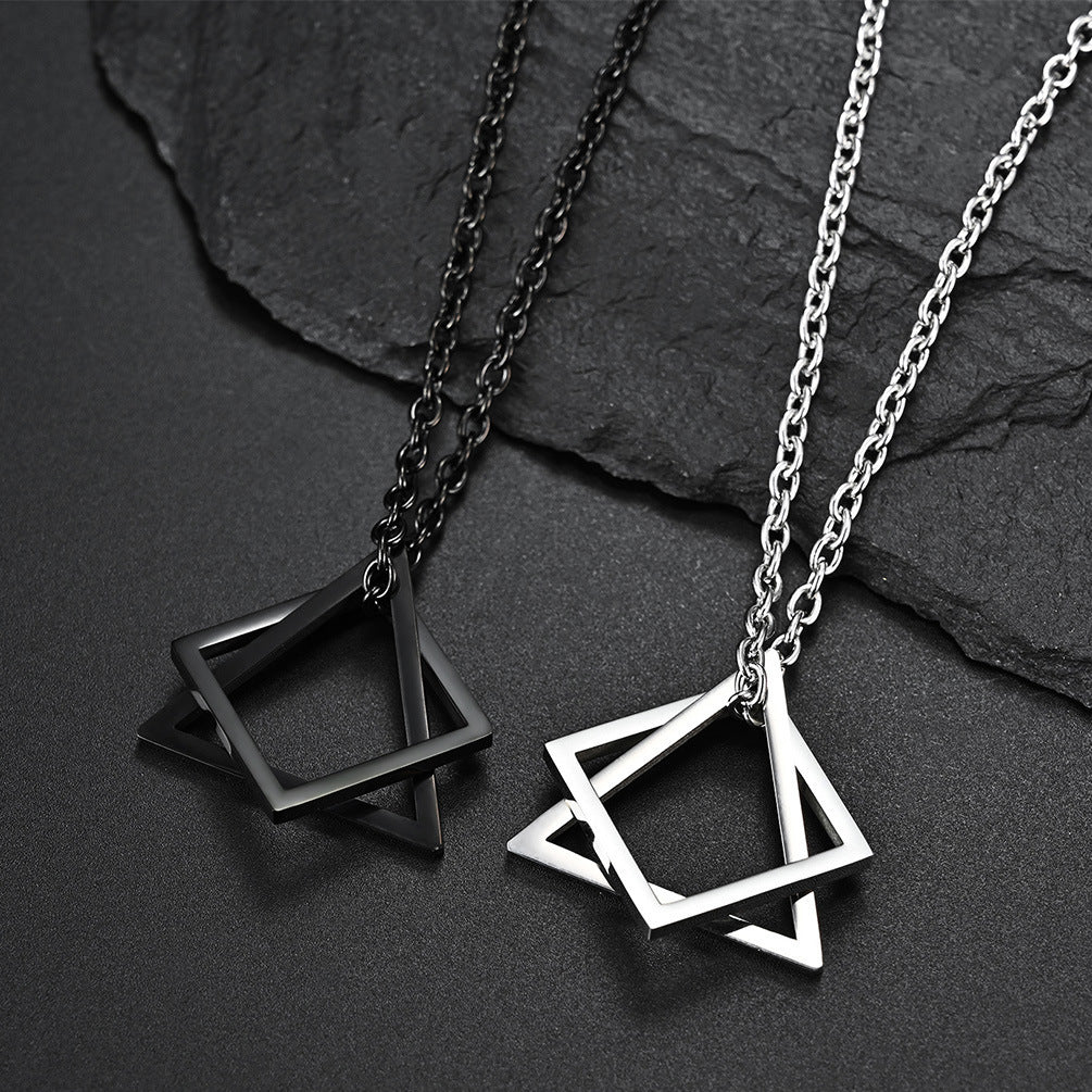 Hip-Hop Couple Pendant – Trendy Streetwear Necklace for Men & Women