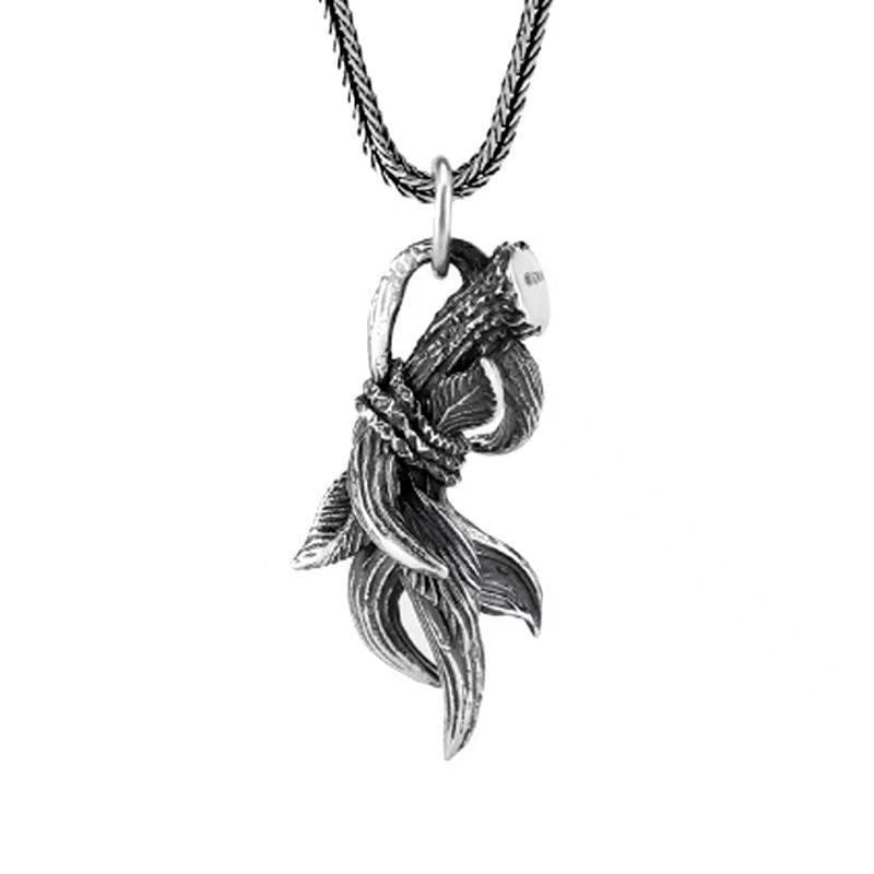 Men’s Antler Pendant Necklace – Stylish Flower Design Jewelry