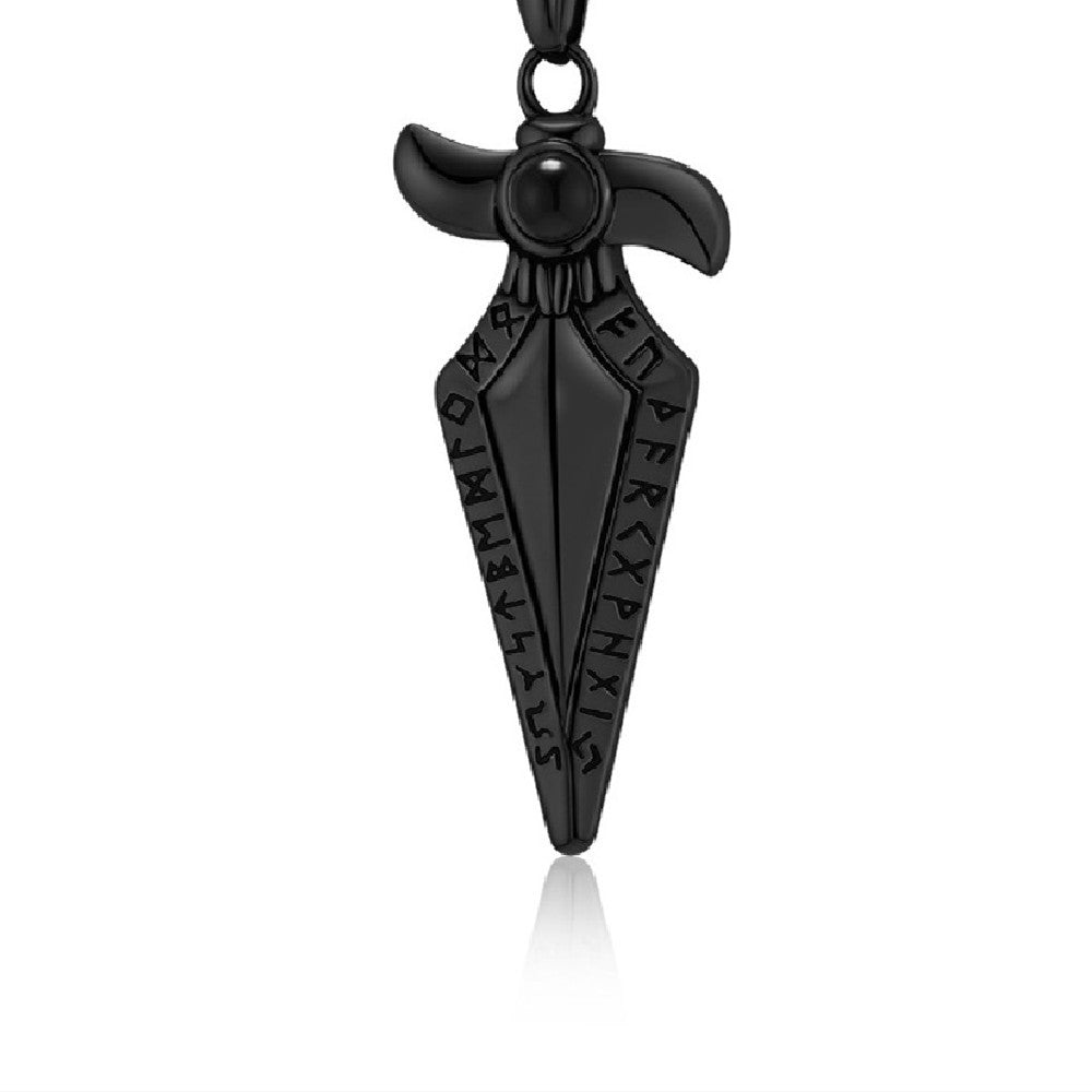 Nordic Viking Rune Necklace – Retro Stainless Steel Pendant for Men & Women