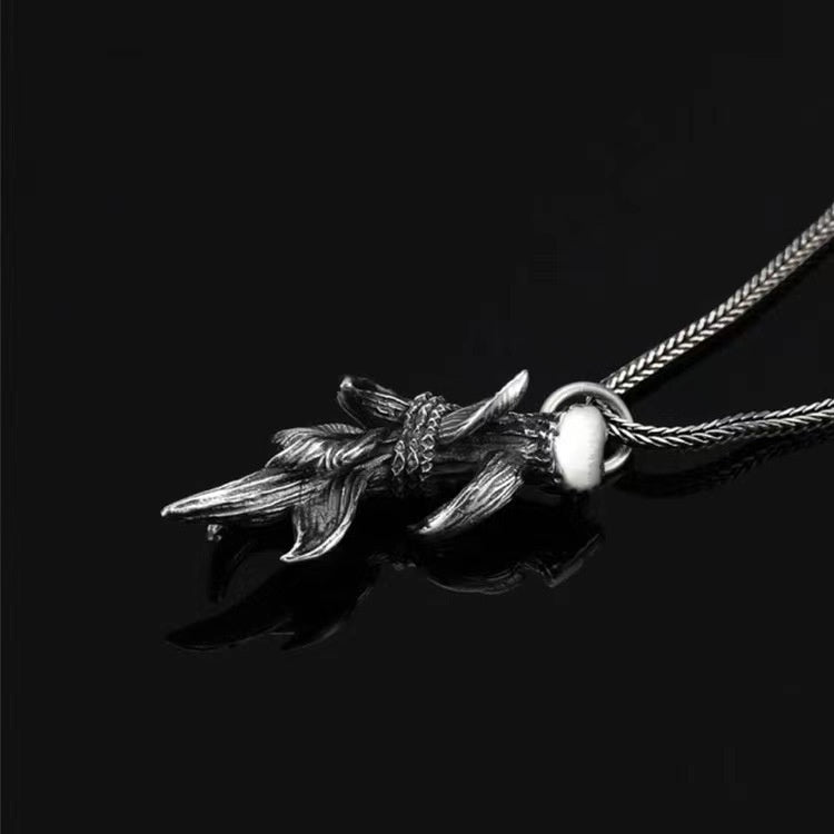 Men’s Antler Pendant Necklace – Stylish Flower Design Jewelry