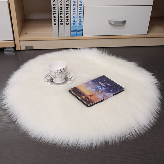 Fluffy Round Carpet – Soft Plush Floor Mat for Household Comfort