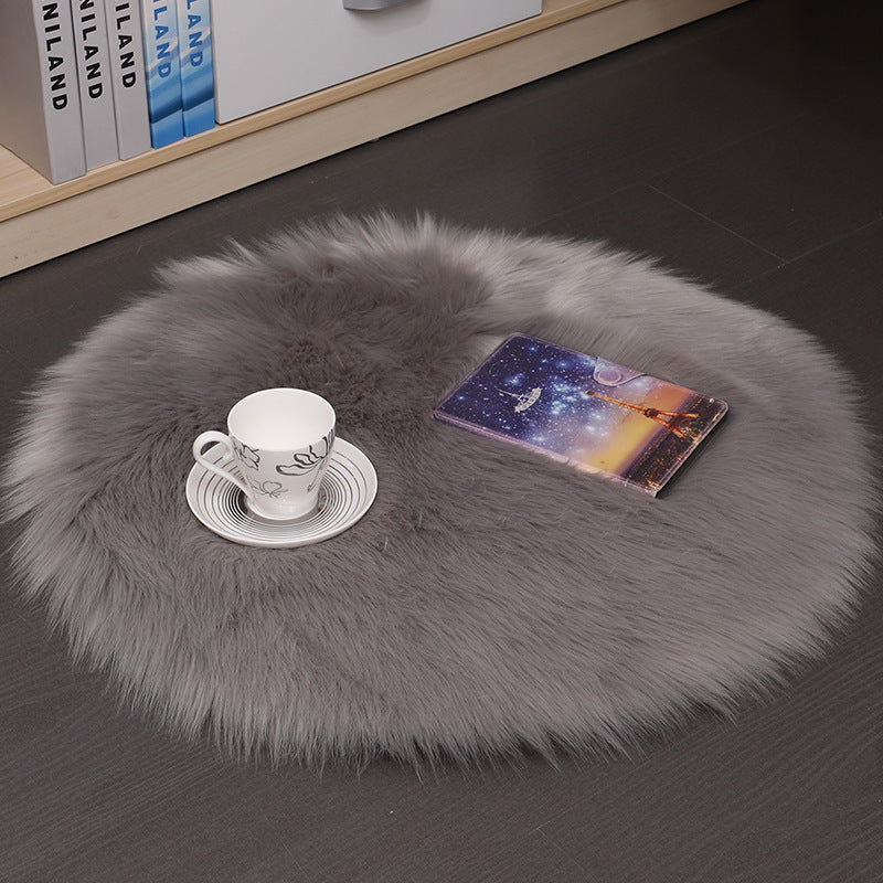 Fluffy Round Carpet – Soft Plush Floor Mat for Household Comfort
