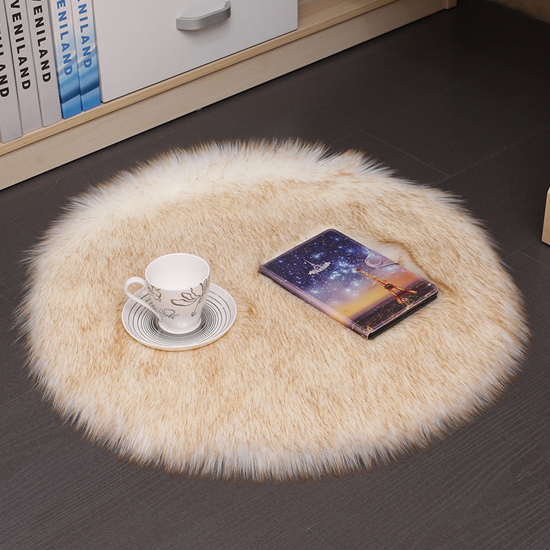 Fluffy Round Carpet – Soft Plush Floor Mat for Household Comfort
