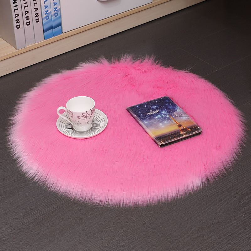 Fluffy Round Carpet – Soft Plush Floor Mat for Household Comfort