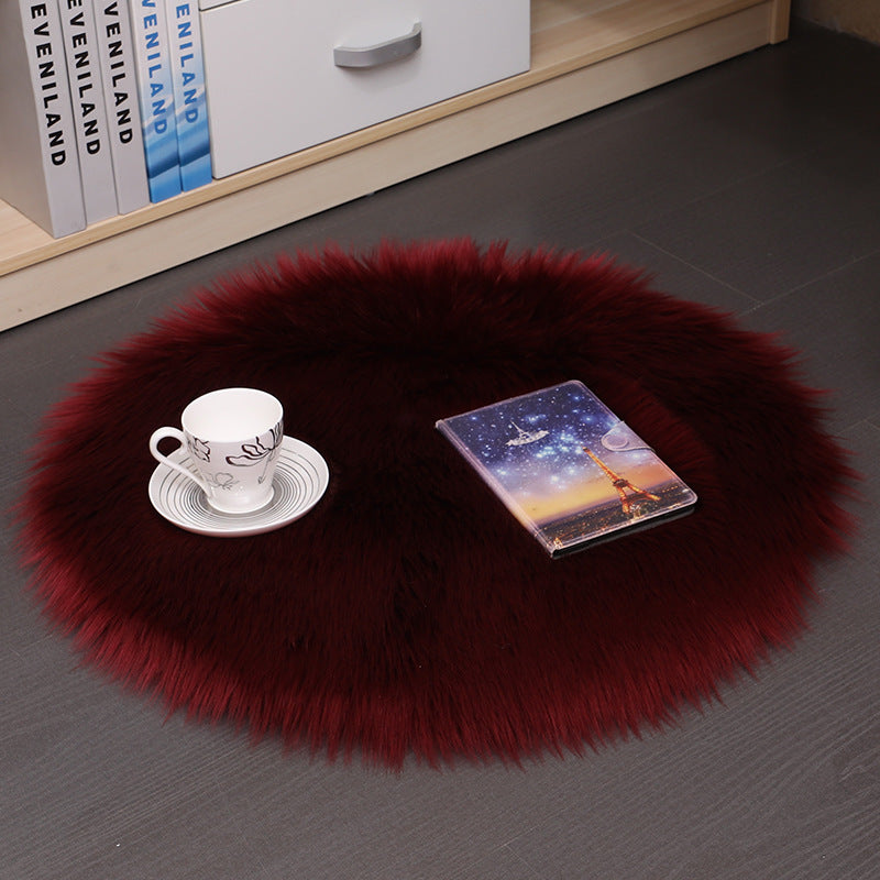 Fluffy Round Carpet – Soft Plush Floor Mat for Household Comfort