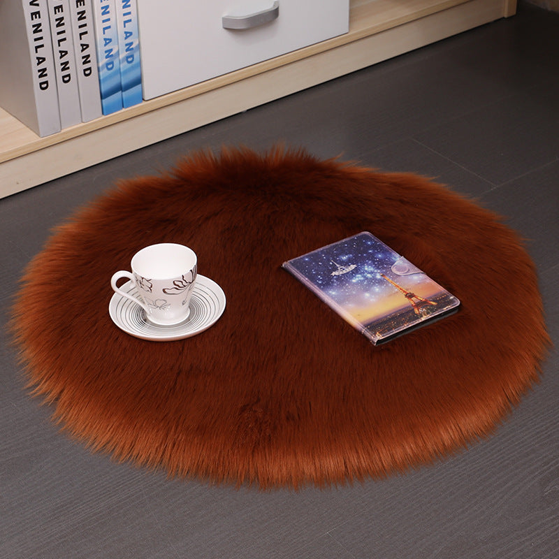 Fluffy Round Carpet – Soft Plush Floor Mat for Household Comfort