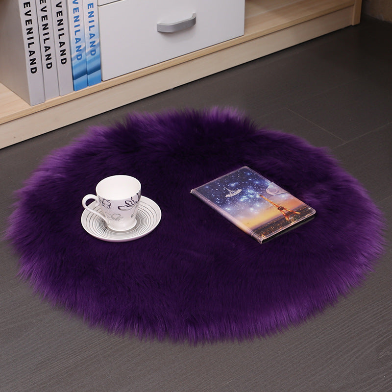 Fluffy Round Carpet – Soft Plush Floor Mat for Household Comfort
