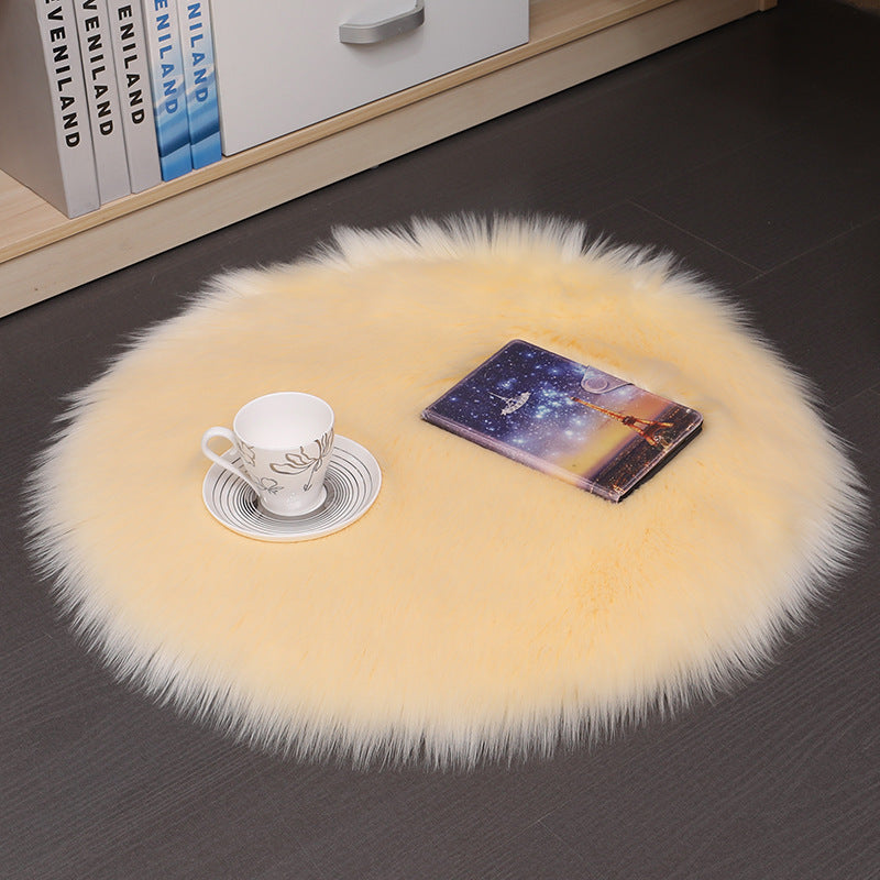 Fluffy Round Carpet – Soft Plush Floor Mat for Household Comfort