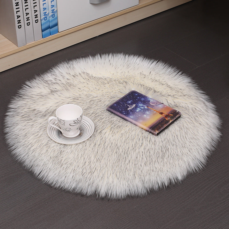 Fluffy Round Carpet – Soft Plush Floor Mat for Household Comfort