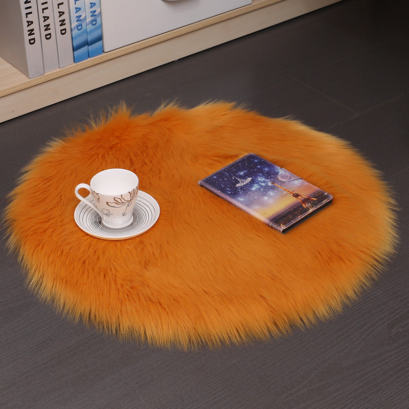 Fluffy Round Carpet – Soft Plush Floor Mat for Household Comfort