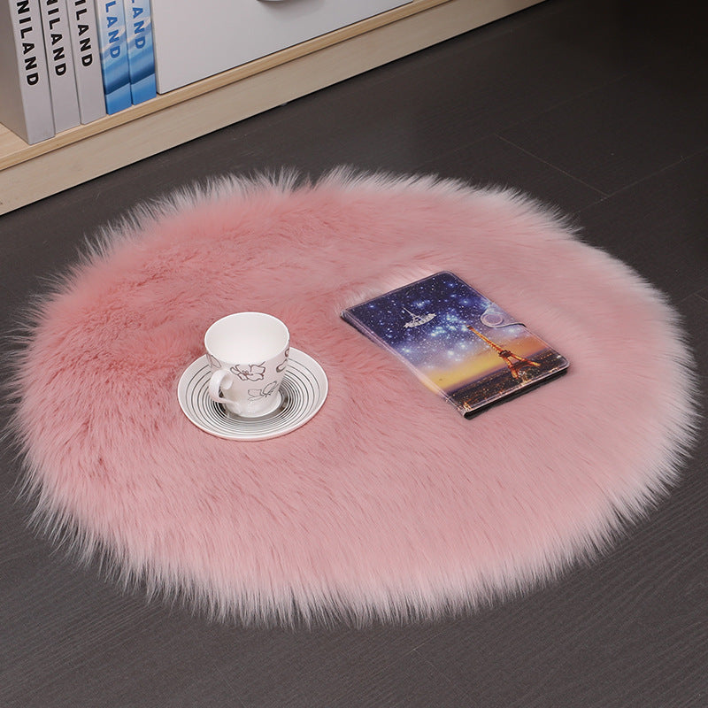 Fluffy Round Carpet – Soft Plush Floor Mat for Household Comfort