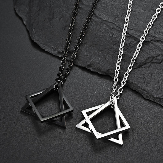 Hip-Hop Couple Pendant – Trendy Streetwear Necklace for Men & Women