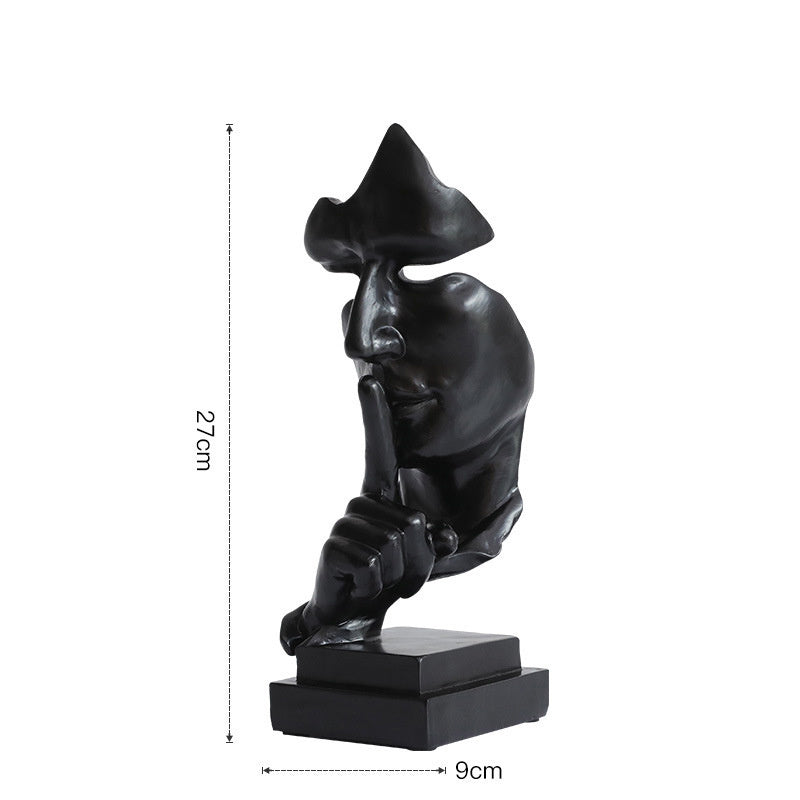 Silence is Golden Ornament – Elegant Abstract Home Decoration