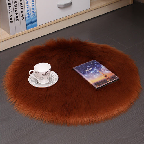 Fluffy Round Carpet – Soft Plush Floor Mat for Household Comfort