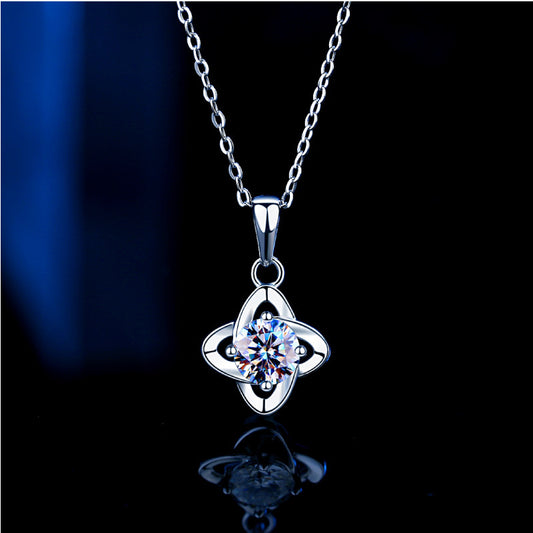 Minimalist Moissanite Pendant – Luxury Diamond Charm Necklace