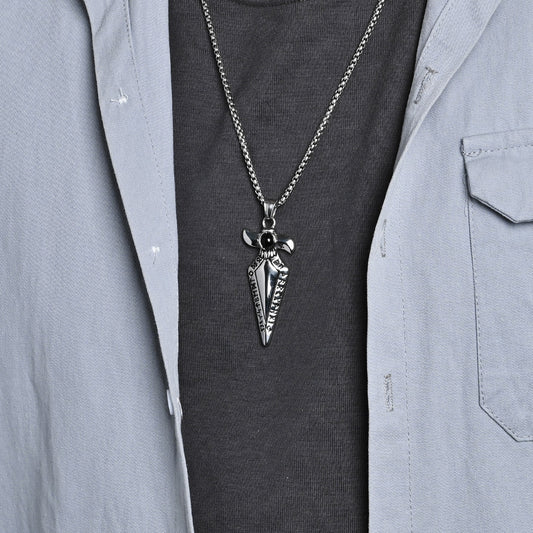 Nordic Viking Rune Necklace – Retro Stainless Steel Pendant for Men & Women