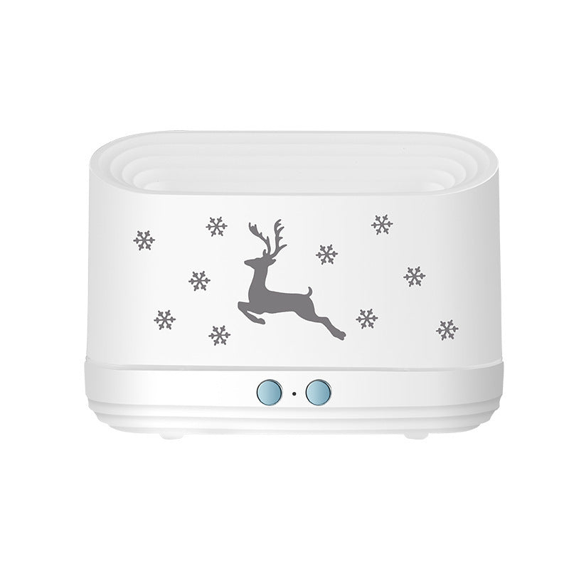 Elk Flame Humidifier & Aroma Diffuser with LED Atmosphere Lamp – Silent Christmas Home Decor