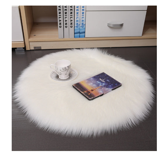 Fluffy Round Carpet – Soft Plush Floor Mat for Household Comfort