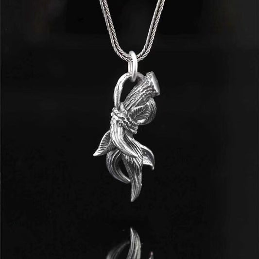 Men’s Antler Pendant Necklace – Stylish Flower Design Jewelry