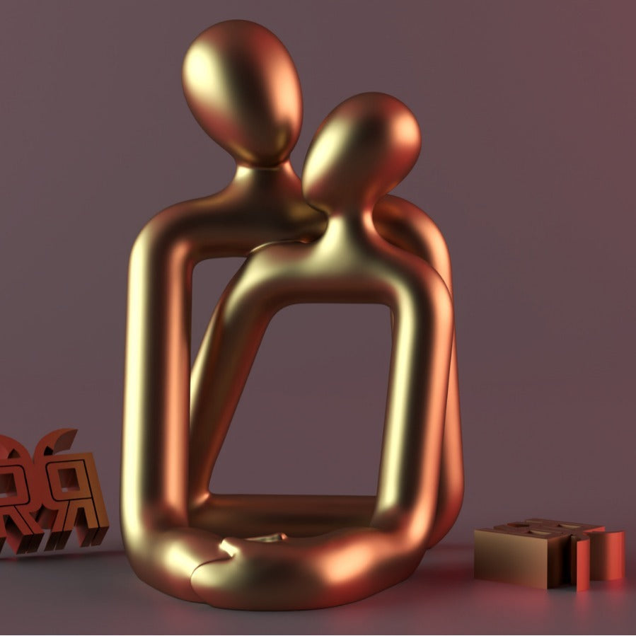 Modern C – Elegant Love Figurine for Home, Office & Valentine’s Day